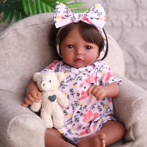 BABESIDE Muñeca Reborn Bebé Negrita Megan 17 pulgadas miniatura 4