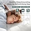 Grounding Fitted Sheet Kit Connect to The Earth's Energy 15inch Depth Pocket Grounding Bed Sheets for Earthing