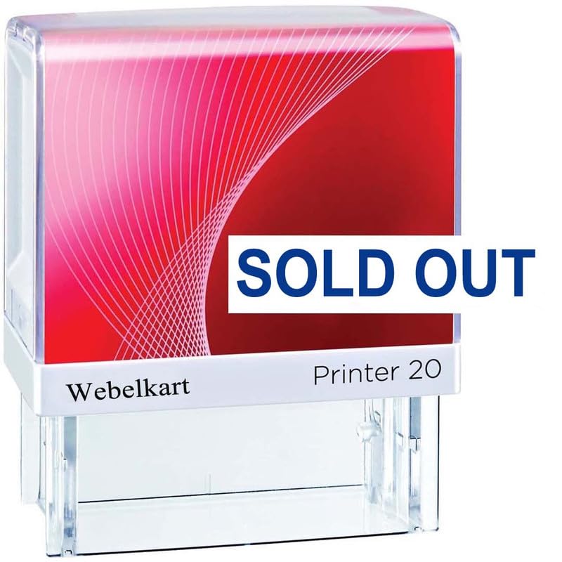 Webelkart Printer 20 Self-Inking “Sold Out” Rubber Stamp – Clear & Bold Office Stamp for Documents, Billing & Business Use (Blue)