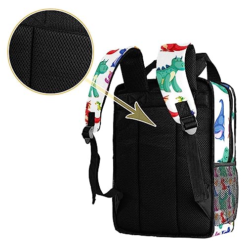 Sac à dos dinosaure pour garçons multicolore 35cm idéal pour l'école - 4