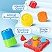 iPlay, iLearn Baby Stacking Toys, Toddler Nesting Stack Cups, Infant Stackable Block, Kids Sorting Game W/Shape Sorter for Sand Bath, Birthday Gift for 12 18 24 Month 1 2 3 Year Old Boys Girls