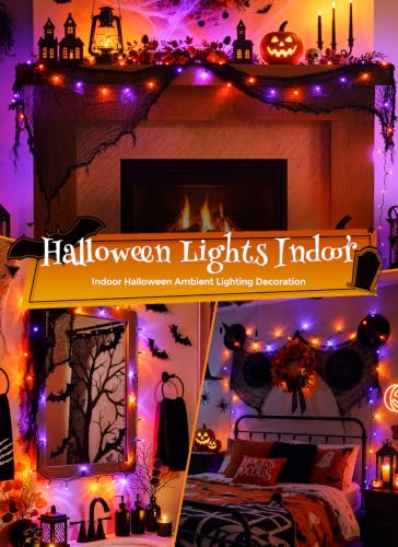 4 Pack Halloween Orange & Purple String Lights  - image 3