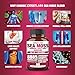 All-in-1 8885mg Highest Potency Sea Moss, Black Seed, Ashwagandha, Turmeric, Apple Cider Vinegar, Dandelion with Elderberry, Vitamin C & D3 - Immune, Energy Support Supplement - 90 Vegan Capsules