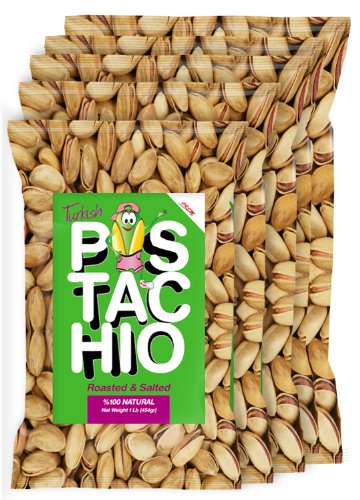 Pistachos turcos 5 libras tostados y salados (cinco una libra salados)