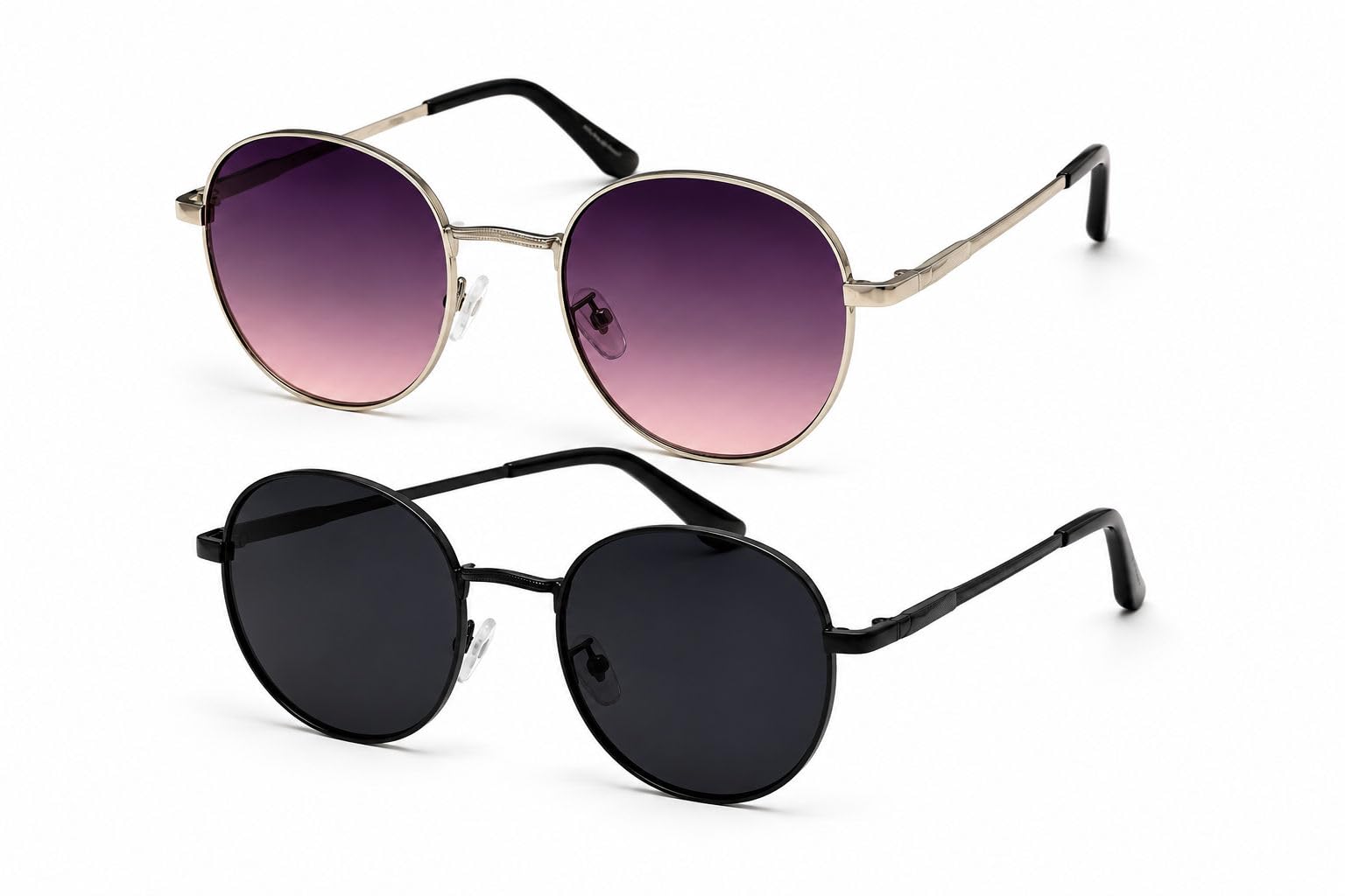 Vista Hexagonal and Round Sunglasses Combo for Men & Women | UV400 Protection | Premium Metal Frame | Lightweight Fashion Eyewear | Pack of 2-picture-19