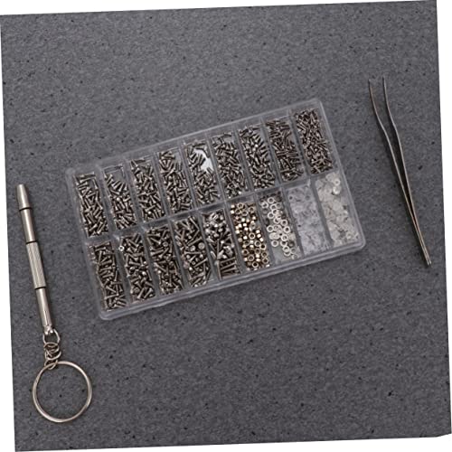 ULTECHNOVO 2 Conjuntos mini parafuso de aço Kit de parafusos de aço inoxidável Parafusos para óculos