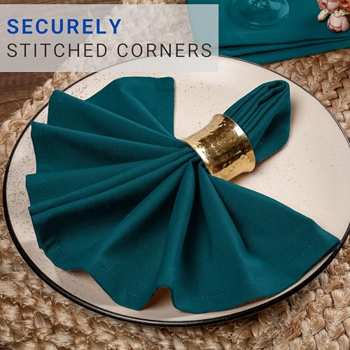 Servilletas de tela para bodas y vacaciones, juego de 4 piezas de algodón para celebración 3