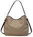 Women's Knitted Shoulder Crossbody Bag Fashion Checkered Handbag Large Totes Casual Work Top Handle Purse