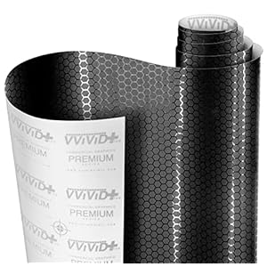 VViViD+ Honeycomb Matte Black Medium Pattern Car Wrap Vinyl (1ft x 5ft)