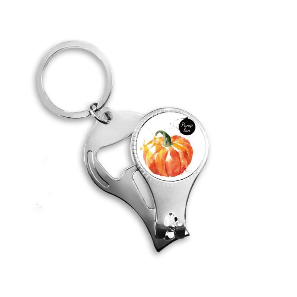 Coupe-ongles citrouille légumes aquarelle décapsuleur deux en un pour voyage