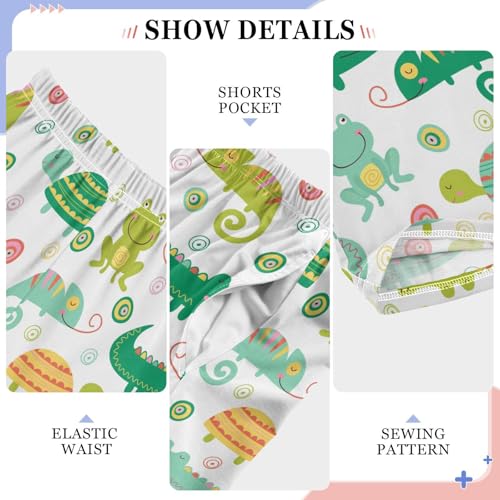 Gator Chamleon Boys Long Pants Soft Trousers Elastic Waist Kids Lounge Bottoms with Pockets S-XL4