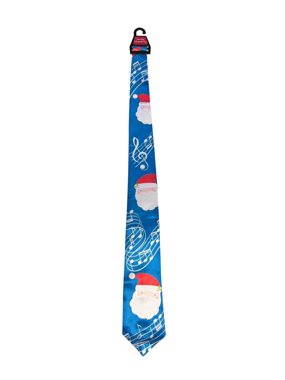 Paulstore Men's Santa Musical Christmas Tie Fancy Dress Novelty Xmas Office Party Secret Gift Fun (Santa)