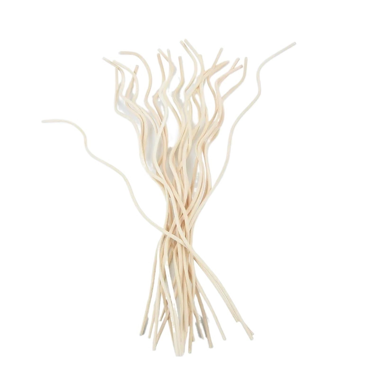 Zymjzbetic Rattan Reed Diffuser 20Pcs Diffuser Stick Long Wavy Rattan Reed Fragrance Replacement Refill Air Freshener Accessory Home(Beige)
