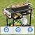 MEXMIODY Outdoor Grill Table, Multi-Function Pizza Oven Stand Table, Three-Shelf Food Prep and Work Cart Table, Heavy Duty Grill Cart Table for Party, Bar, Camping