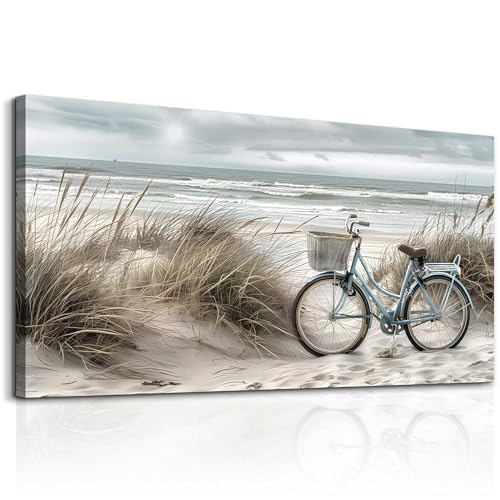 ERQINHUA Canvas Wall Art For Kitchen Dining Room Vintage Decor Lawn Paintings With Marine Beach Landscape Painting Office Living Room Bedroom Decoration Home Decor, Can Be Hung Directly 20 "X 40"