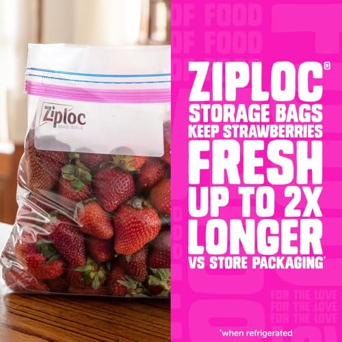Ziploc Marinade Bags, Expandable Bottom with Easy Open Tabs, Half Gallon, 24 Count, Pack of 3 (72 Total Bags) - image 5