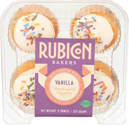 Rubicon Bakery, Cupcake Vanilla, 9 Ounce
