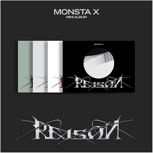 MONSTA X Reason 12 álbum de CD + libro de fotos, libro de letras, tarjeta de fotos, tarjeta de fotos de unidad, POB+seguimiento (SET (1+2+3+4))