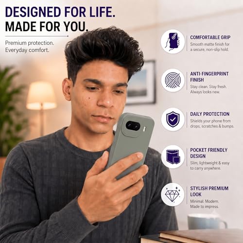 Image of FIRST MART Matte Silicone Back Cover for iQOO 15R - Green