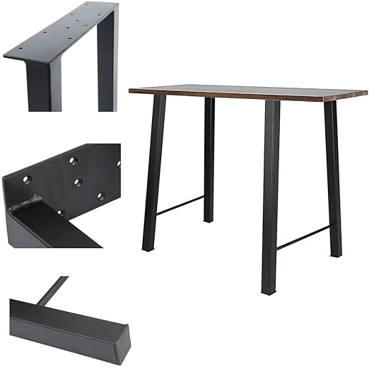 TCHOMENY 34 inches Bar Table Legs Set of 2 Furniture Legs