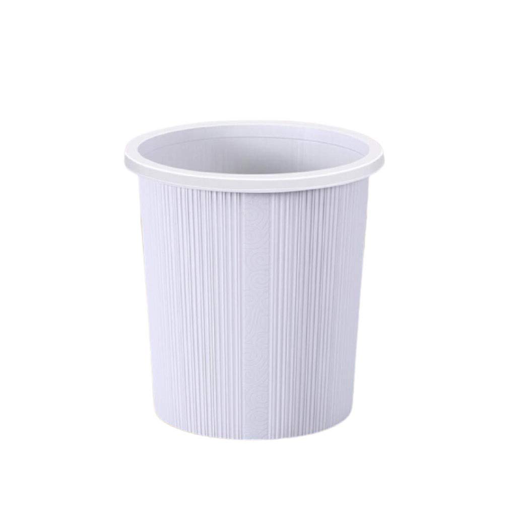ZYJ Stores-bins Pressure Ring Trash Can Classification Garbage Bin Household Environmental Protection Plastic Trash Basket Cleaning Waste Paper Bin (Color : White)