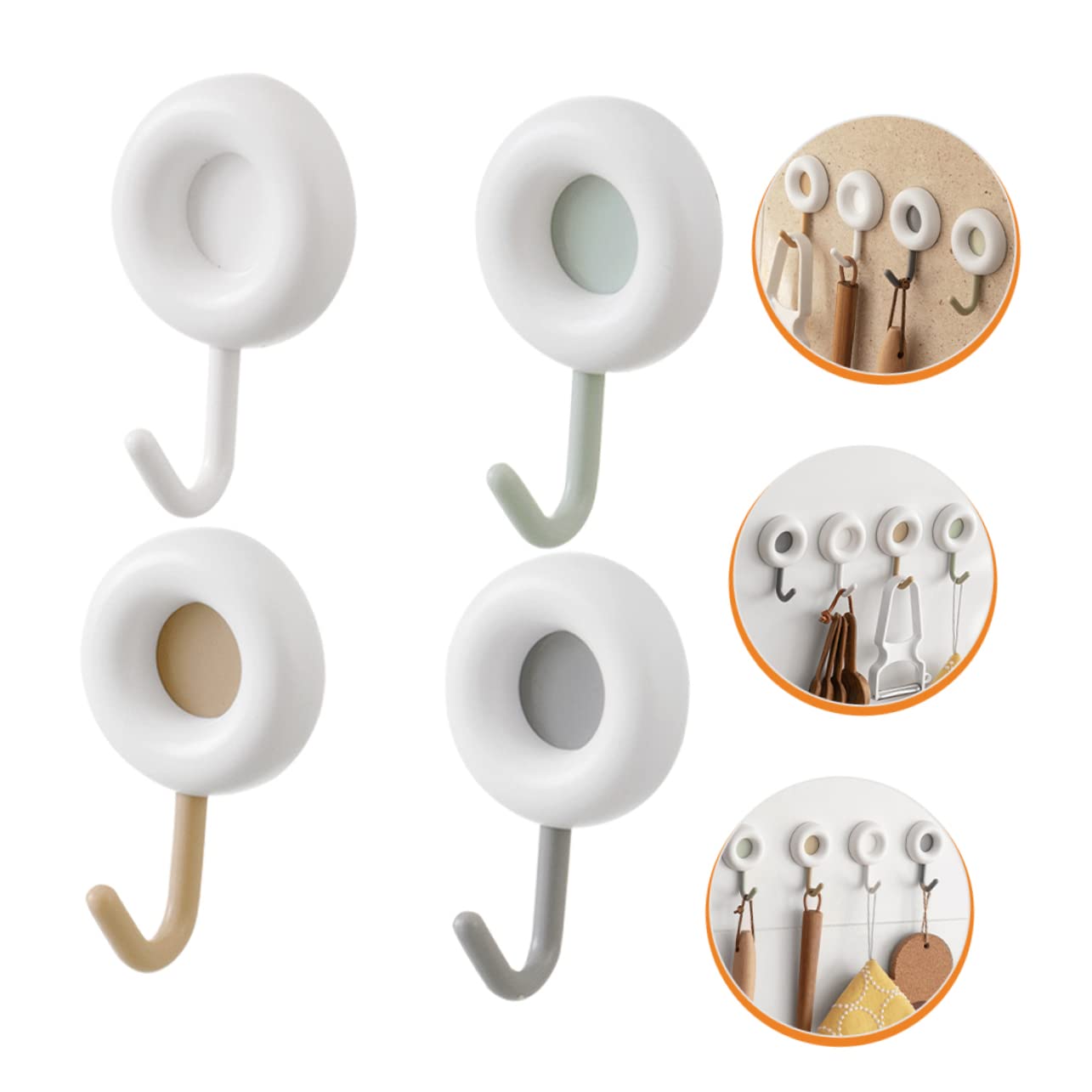 Alipis 12piezas Ganchos Adhesivos Multifuncionales Sin Daños Para Pared De Ganchos Para Colgar Toallas Abrigos y Utensilios De Cocina Resistente y Fácil De Instalar Para Baños y