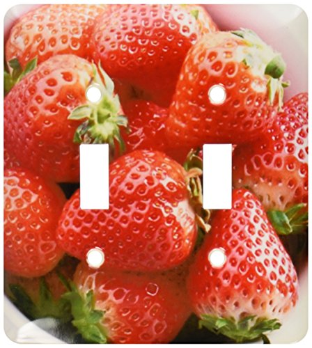 Fraise Delight interrupteur double de 3dRose pour décoration murale cuisine