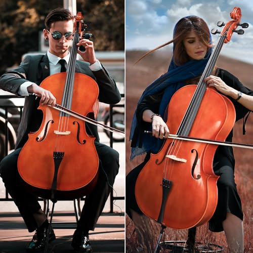 Adm VC01-44-RB 4/4 Full Size Cello, Beginner Acoustic Cello Kit thumb #6