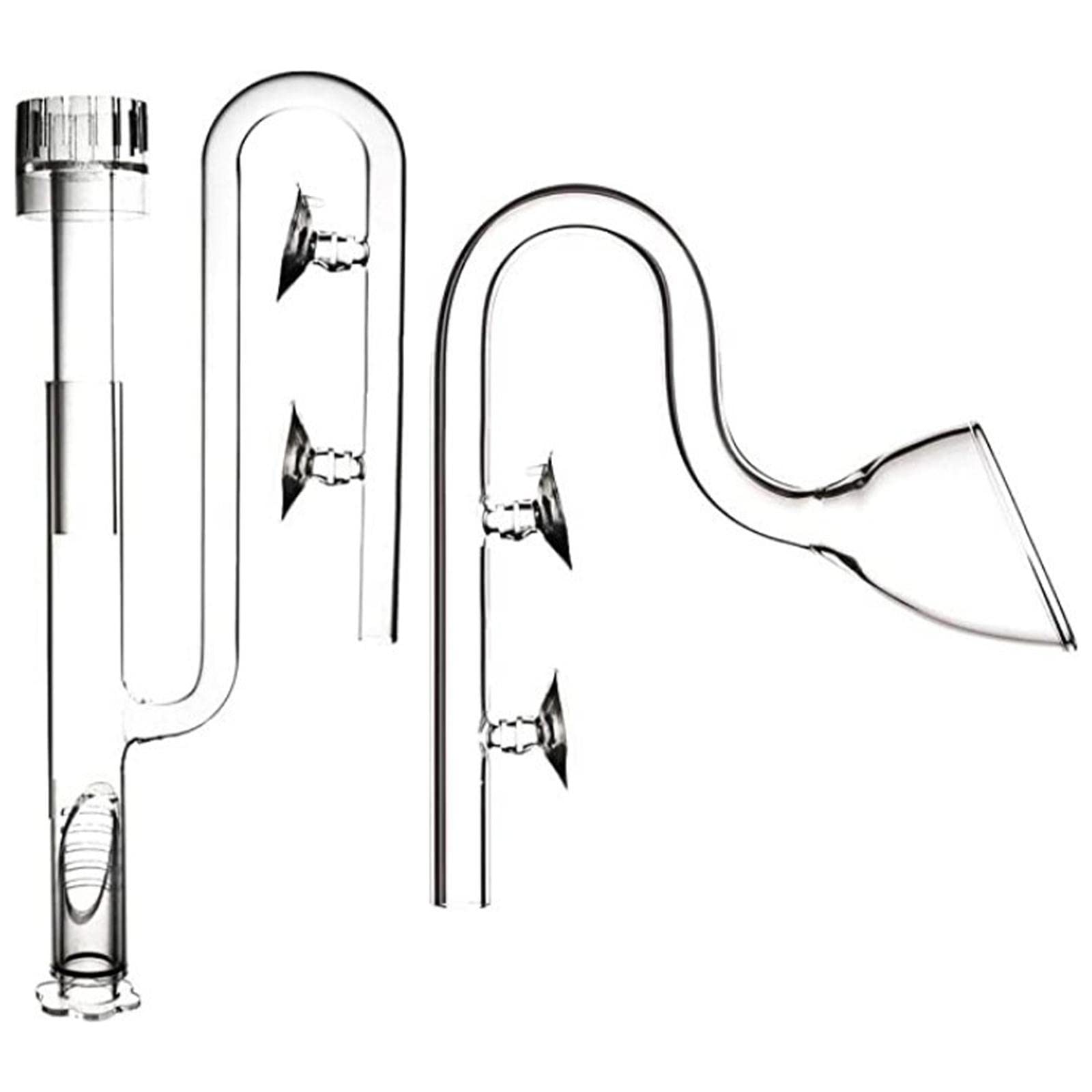Aquarium Lily Tube Skimmer Glasfilter Oberflächen Inflow Outflow Rohr Saugnapf für Aquariengestaltung Süßwasserpflanzen Fischliebhaber Aquascaping, Mehrfarbig, 17mm