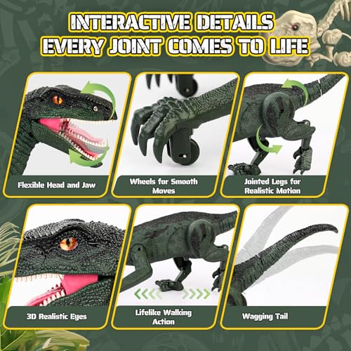 Dinosaur Toys for Kids, 2.4GHz Remote Control Dinosaur with Walking - image 6