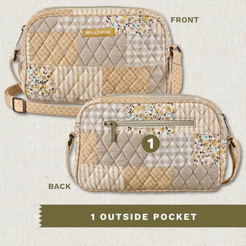 Image of Bella Taylor Simple Crossbody, Quilted Handbag for Women