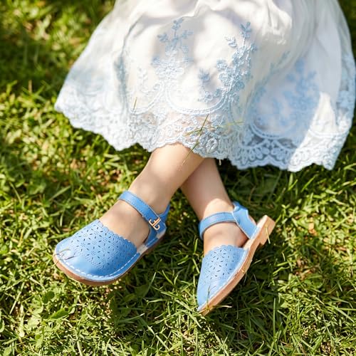 Image of THEE BRON Toddler Girls Espadrilles Sandals Hollow Out Rustic Dress Shoes
