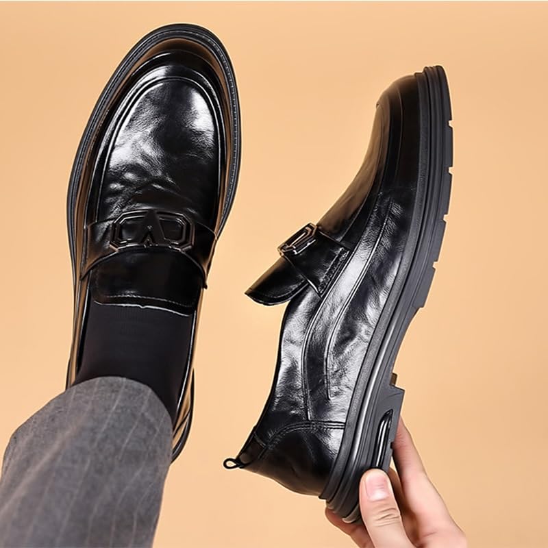 Mens Oxfords Shoes Lightweight Orthopedic Leather Shoes Work Prom Wedding Business Office Dress Shoes2