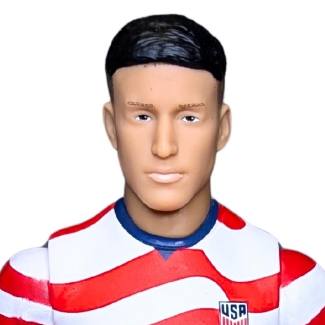 Sockers Banbo Toys 2026 USMNT Alejandro Zendejas Home Jersey 2026 Figura de acción de fútbol coleccionable de 8 pulgadas