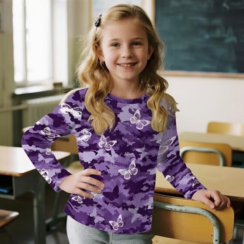 Image of Uourmeti Girls Graphic Tees Long Sleeve T Shirts for Teens Casual Tshirts Junior Sportswear Fall Tops