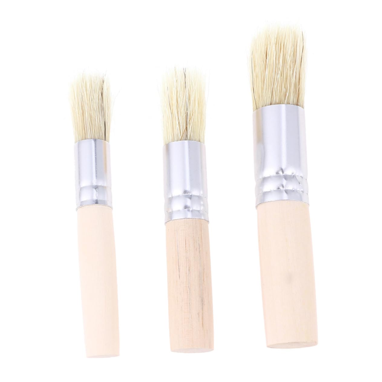 ERINGOGO Stipple Brush Oil Brush Set 3-Piece Bristle for Oil Painting Art Supplies