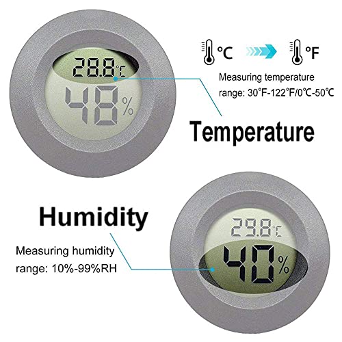 Jedew 4-Pack Mini Digital Hygrometer Thermometer Gauge, Indoor Outdoor Temperature Humidity Meter For Greenhouse Humidors Incubators Reptile Terrarium Jars, Fahrenheit (℉) Or Celsius(℃) #TOP2
