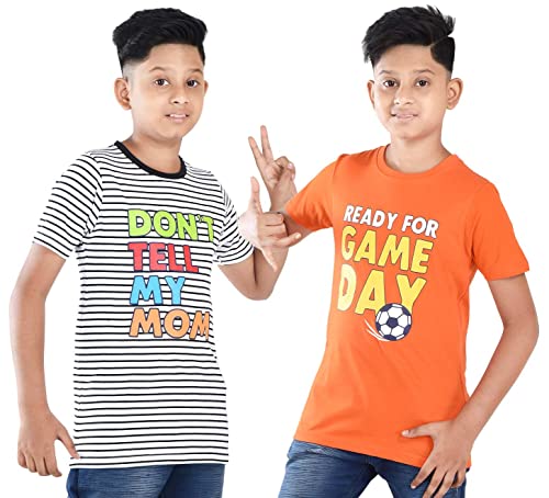 Image of Clothe Funn Boys T-Shirts Round Neck (Pack of 2)
