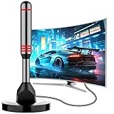 Digital TV Antenna for Smart TV Indoor，2026 HD Antenna with Strong Magnetic Base, 360°&Long Range Reception HDTV Antennas for Local Channels, Easy Installation Antennas for TVs Without Cable (5.5 in)