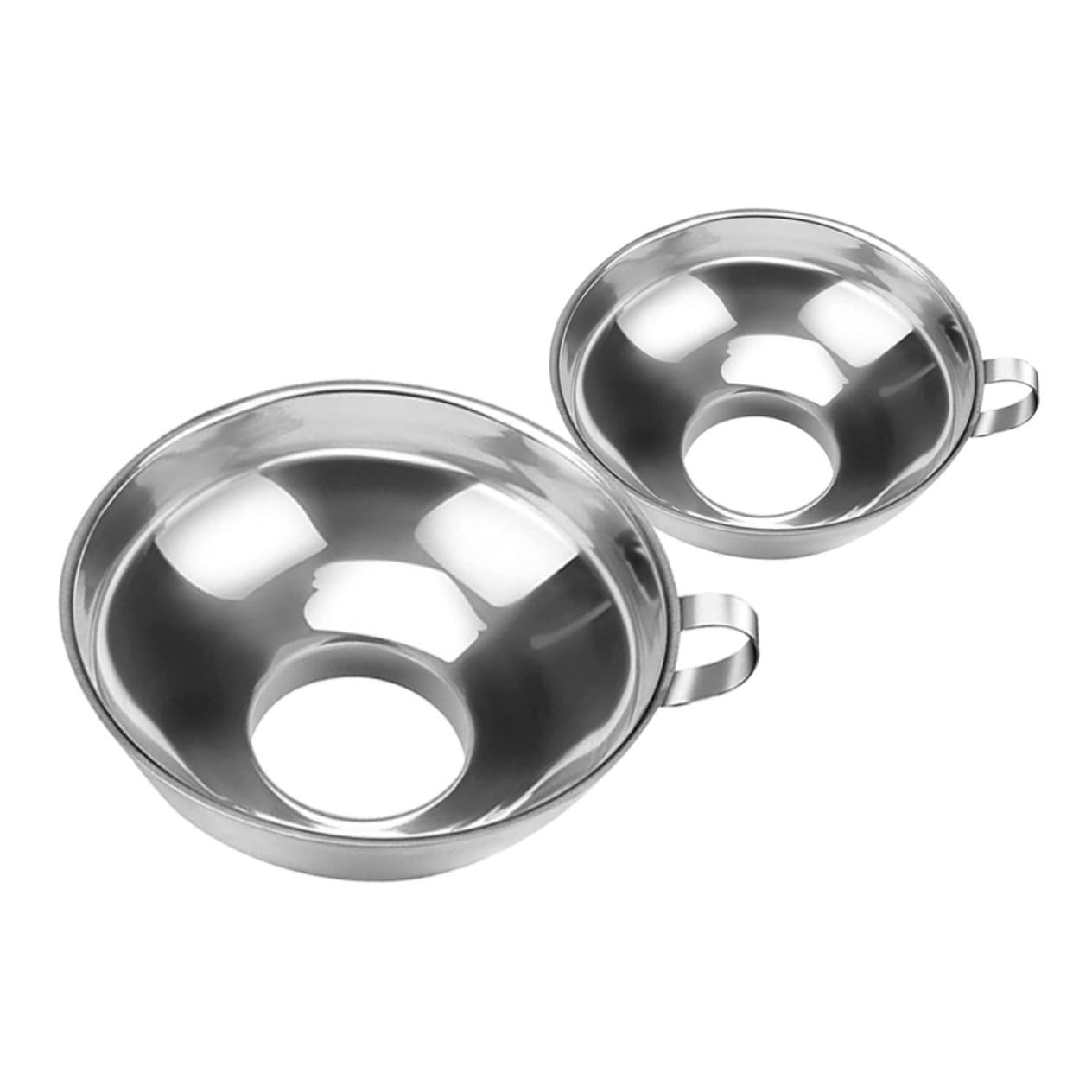 Garneck 4 Set Di Piccoli Imbuti in Acciaio Inox Imbuto Di Riempimento Con Maniglia Ergonomica Per Uso Da Cucina 2 Pezzi * 4