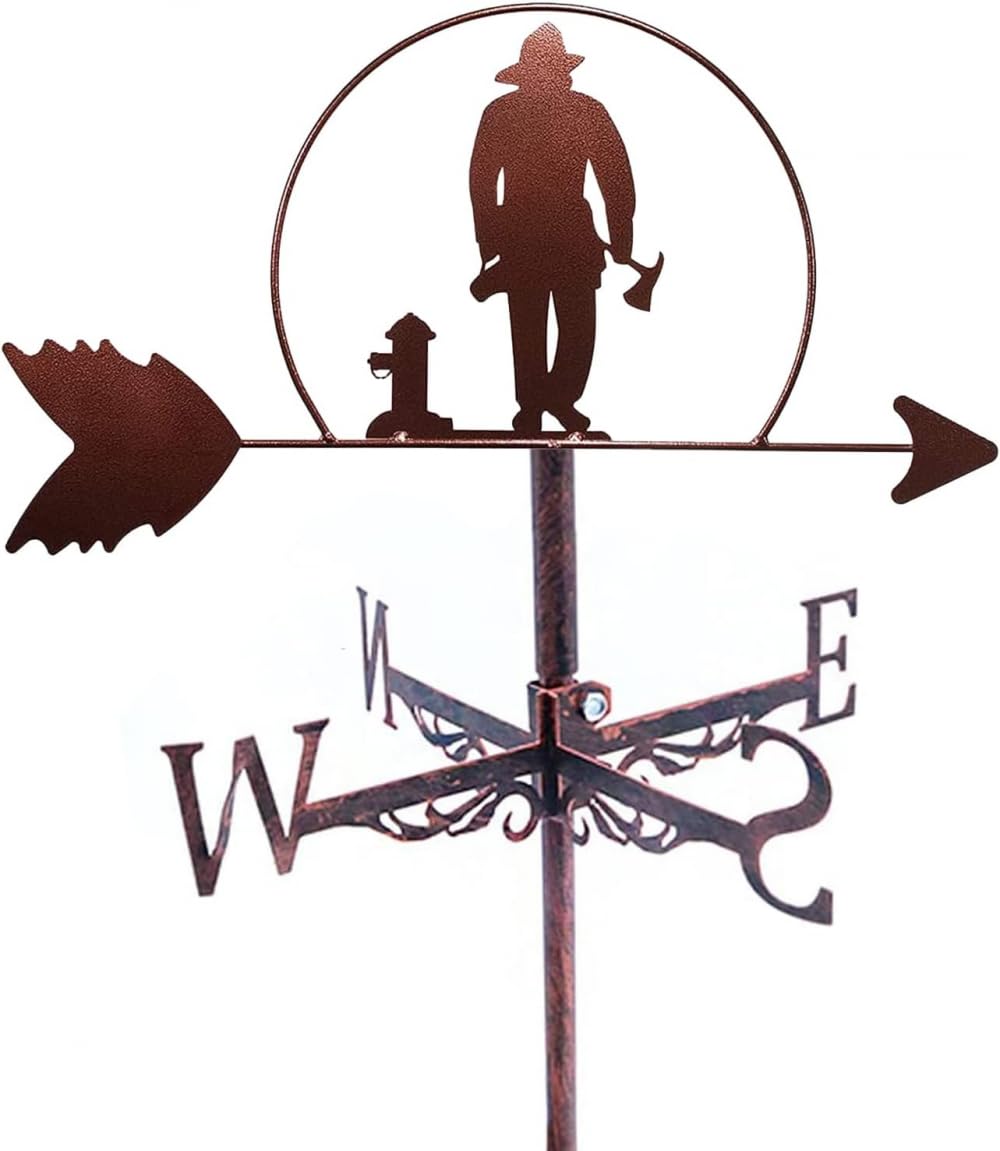 TAXXII Weather Vane Wind Vanes for Roof Creative Weathervane Direction Indicator Kit Outdoor GardensIron Art Weathercock Coating Houses Patio Lawns
