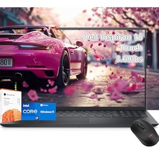 Dell Inspiron 15 - Touchscreen per laptop i7-1355U, FHD Touch da 15,6", RAM da 32 GB, SSD da 1 TB, Windows 11, Office 365, Computadora Photo Editing, luce 1,6 kg