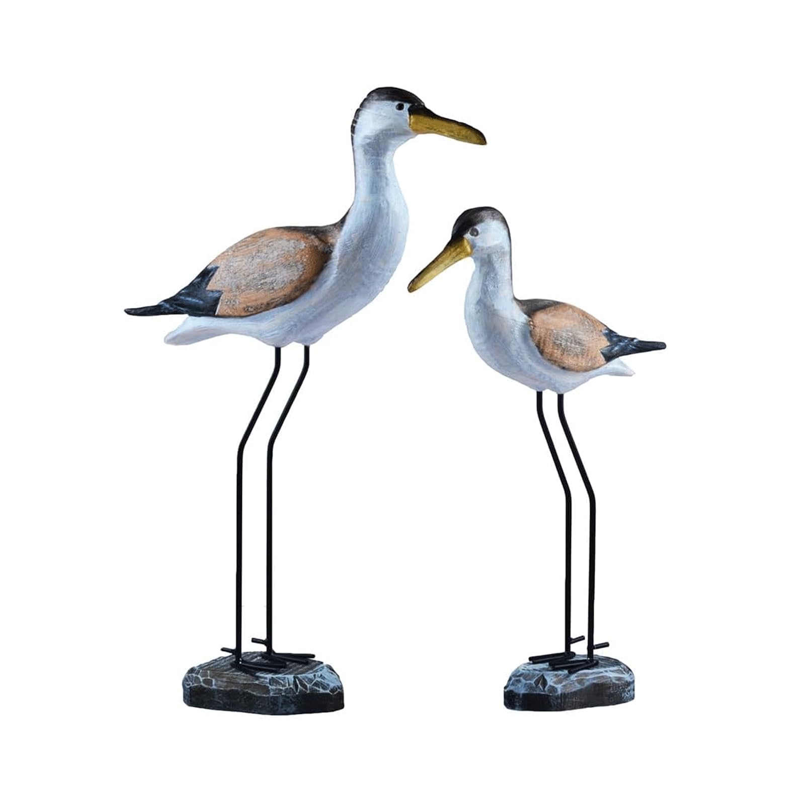 Oiseaux de mer debout en bois pour bureau et décoration de cour au style marin