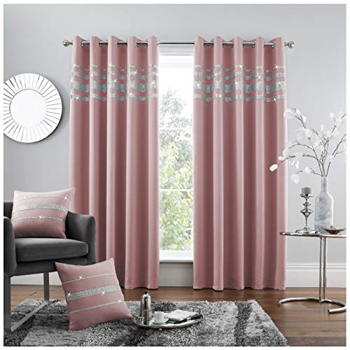 Tenda oscurante Kendal con occhielli di alta qualità facile da pulire decorazione per soggiorno 90 x 90 cm rosa cipria 100% poliestere 90 x 90 cm