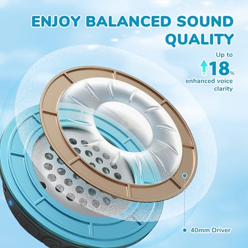 Image of iClever BTH22 Kids Bluetooth Headphones, 60H Play Time, 74 /85 dBA Safe Volume, Bluetooth 5.4, USB C, Over Ear Kids Headphones Wireless with Mic AUX Cord for iPad /Tablet /Travel /School (Black /Blue)