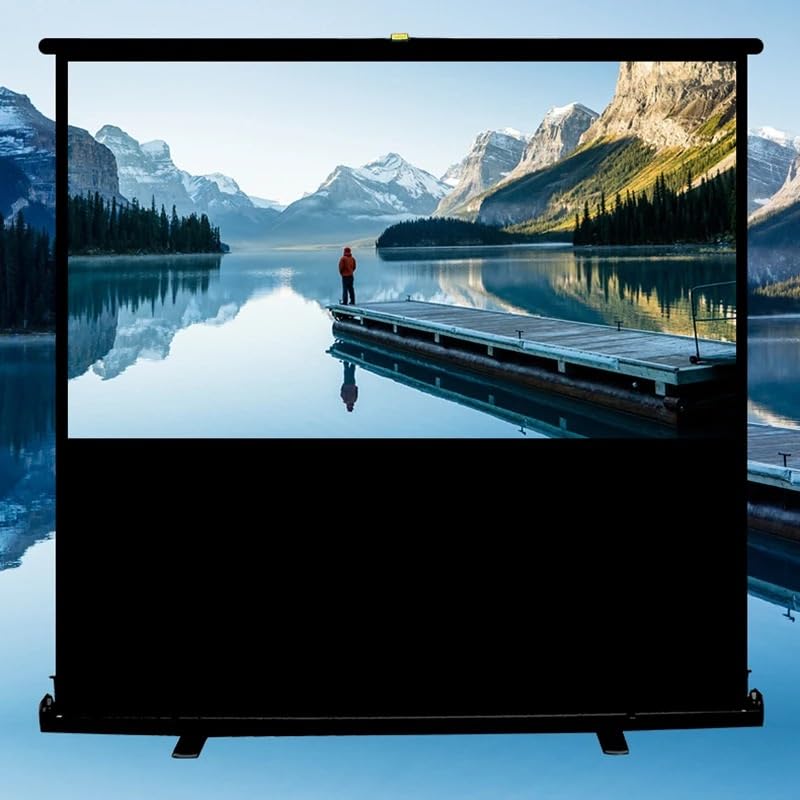 Pantalla de proyección portátil 60 pulgadas con soporte miniatura 6