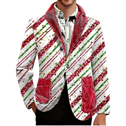 Esmoquin divertido de Navidad chaqueta de pana para regalar a hombres con estilo