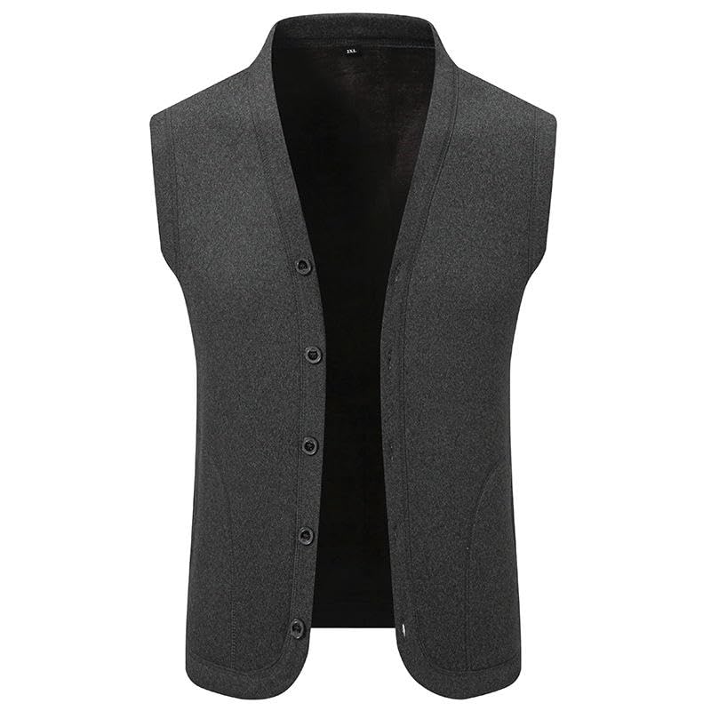 Chaleco de punto para hombre interior cuello pico para invierno 3