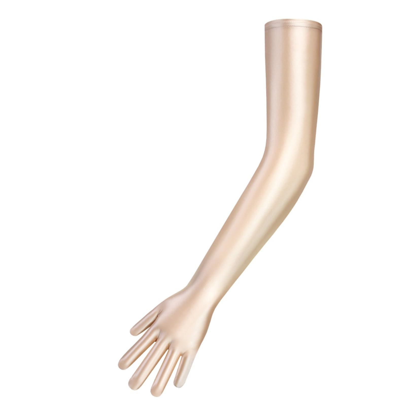 Guantes largos de satén Guantes de satén con dedos conectados, brillantes y elásticos, ultra largos, vestir