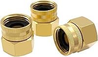 Vista 32 de Hooshing Adaptador giratorio de manguera de jardín de latón 3/4 "GHT a 1" NPT hembra a hembra conector de tuberías